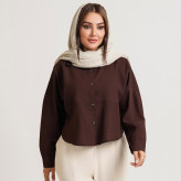 شومیز ژالان باکسی یقه مردانه