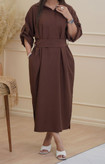 کفتان پارمیس خنک و چاکدار با کمربند